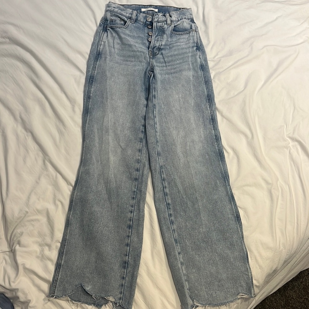 Pacsun Light Wash Baggy High Waisted Jeans Women 100% Cotton